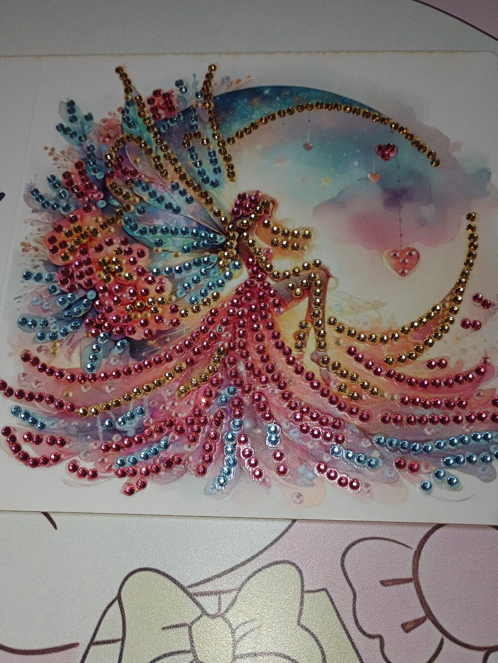 Fairy Diamond Art Card - Handmade